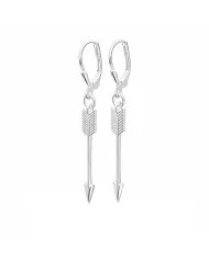925 Sterling Silver Arrow Earrings - Handmade Geometric Jewelry