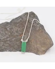 Chrysoprase Gemstone Pendant – Sterling Silver Necklace for Women