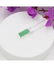 Chrysoprase Gemstone Pendant – Sterling Silver Necklace for Women