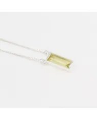 Lemon Quartz Gemstone Pendant – Sterling Silver Necklace for Women