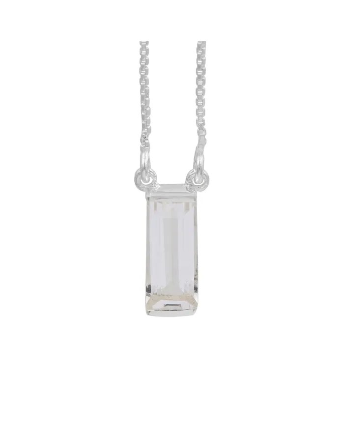 Natural Crystal Gemstone Pendant – Sterling Silver Necklace for Women