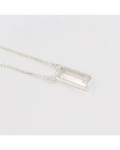 Natural Crystal Gemstone Pendant – Sterling Silver Necklace for Women