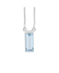 Garnet Gemstone Pendant - Sterling Silver Necklace for Women