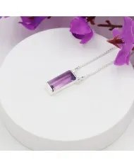 Amethyst Gemstone Pendant - 925 Sterling Silver Necklace for Women