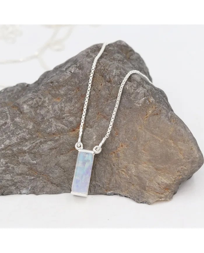 Rainbow Moonstone Pendant - 925 Sterling Silver Necklace for Women