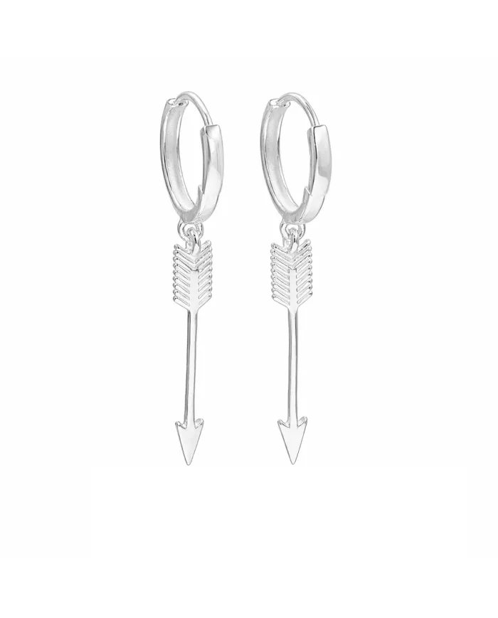 925 Sterling Silver Arrow Earrings - Handmade Unisex Jewelry