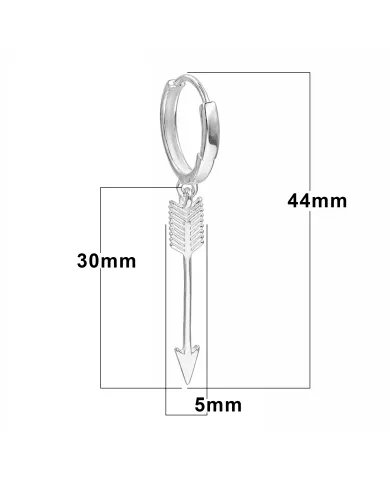 925 Sterling Silver Arrow Earrings - Handmade Unisex Jewelry