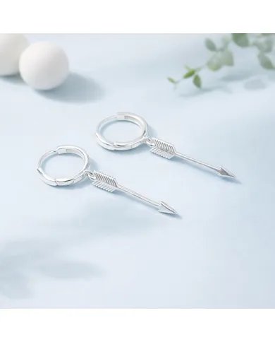 925 Sterling Silver Arrow Earrings - Handmade Unisex Jewelry
