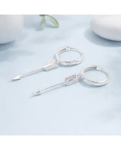 925 Sterling Silver Arrow Earrings - Handmade Unisex Jewelry