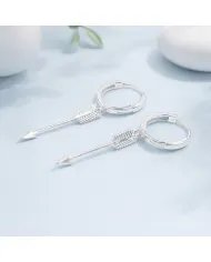 925 Sterling Silver Arrow Earrings - Handmade Unisex Jewelry