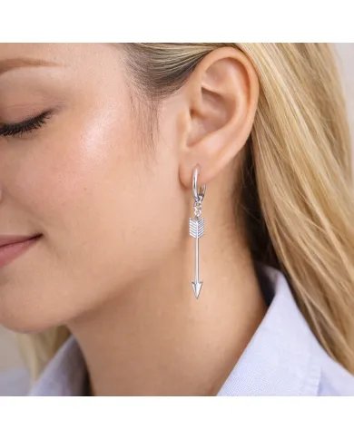 925 Sterling Silver Arrow Earrings - Handmade Unisex Jewelry