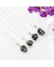 Chintamani Saffordite Pendant - 925 Sterling Silver Raw Gemstone Jewelry