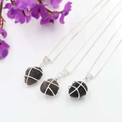 Chintamani Saffordite Pendant - 925 Sterling Silver Raw Gemstone Jewelry