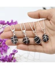 Chintamani Saffordite Pendant - 925 Sterling Silver Raw Gemstone Jewelry