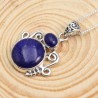 Lapis Lazuli Necklace, Sterling Silver Pendant, Charm Necklace, September Birthstone, Handmade Pendant, Designer Pendant for Her