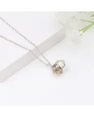 Herkimer Diamond Pendant - 925 Sterling Silver Rough Gemstone Jewelry