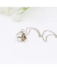 Herkimer Diamond Pendant - 925 Sterling Silver Rough Gemstone Jewelry