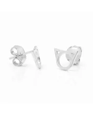 Cute Cat Stud Earrings | 925 Sterling Silver Tiny Jewelry