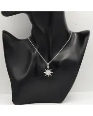 Swarovski Crystal Sun Pendant – 925 Sterling Silver Round Gemstone