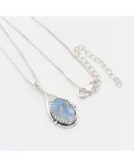 Rainbow Moonstone Pendant - 925 Sterling Silver Healing Crystal