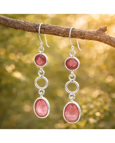 Tourmaline Earrings - 925 Sterling Silver Handmade Dainty Jewelry