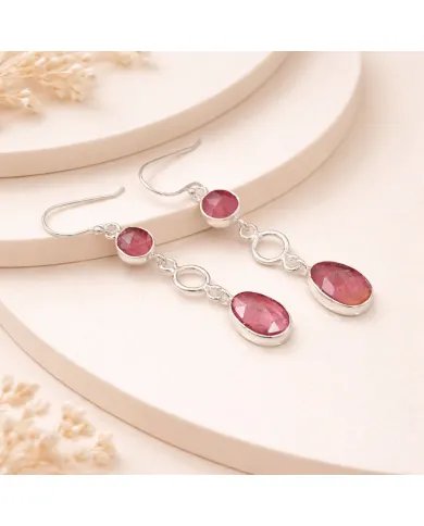 Tourmaline Earrings - 925 Sterling Silver Handmade Dainty Jewelry