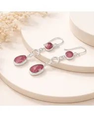 Tourmaline Earrings - 925 Sterling Silver Handmade Dainty Jewelry