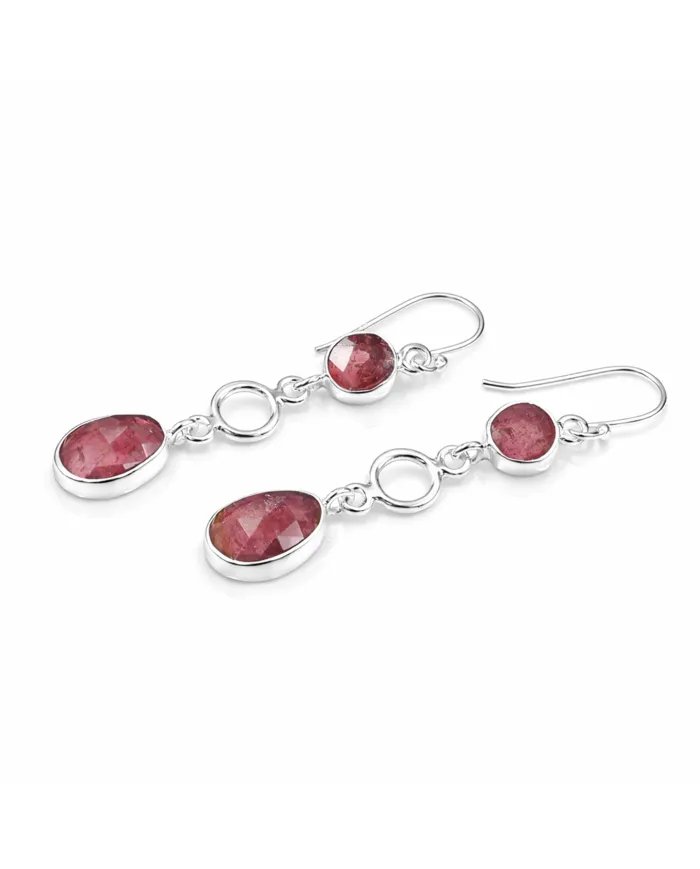 Tourmaline Earrings - 925 Sterling Silver Handmade Dainty Jewelry