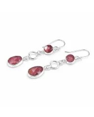 Tourmaline Earrings - 925 Sterling Silver Handmade Dainty Jewelry