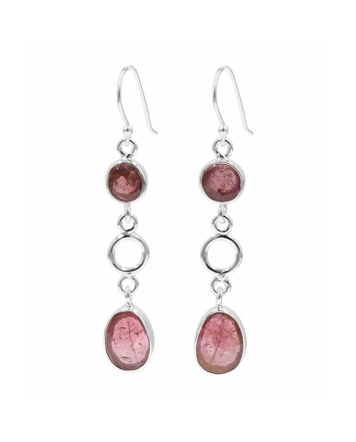 Tourmaline Earrings - 925 Sterling Silver Handmade Dainty Jewelry