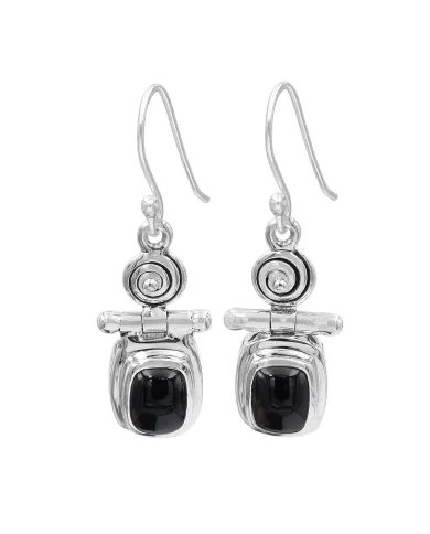 Black Spinel Earrings – 925 Sterling Silver Handmade Gemstone Jewelry