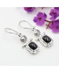 Black Spinel Earrings – 925 Sterling Silver Handmade Gemstone Jewelry