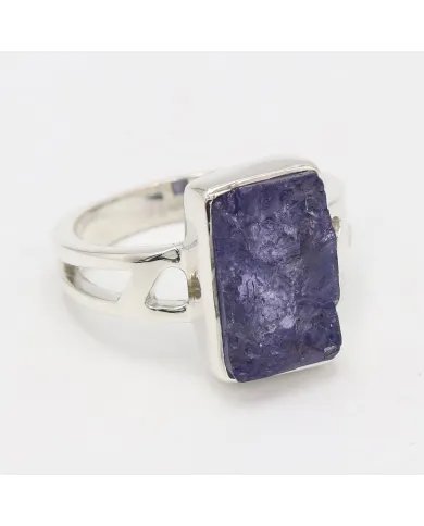 Raw Tanzanite Ring – 925 Sterling Silver Handmade Gemstone Jewelry
