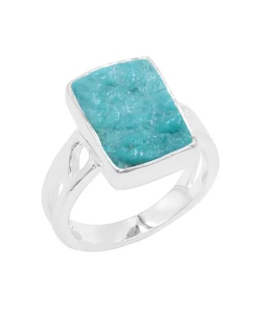 Raw Arizona Turquoise Ring - 925 Sterling Silver Gemstone Jewelry