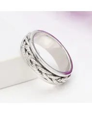 925 Silver Intertwined Braided Spinner Ring – Calming Anxiety Jewelry