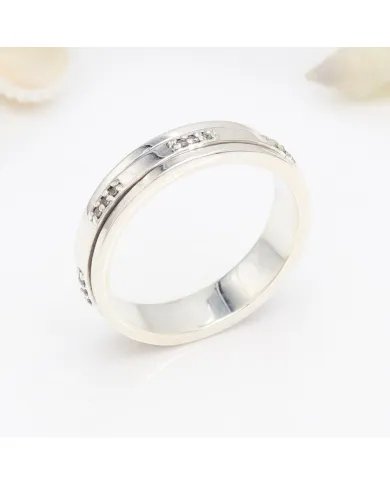 Swarovski Crystal Spinner Ring – 925 Sterling Silver Handmade Jewelry