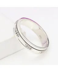 Swarovski Crystal Spinner Ring – 925 Sterling Silver Handmade Jewelry