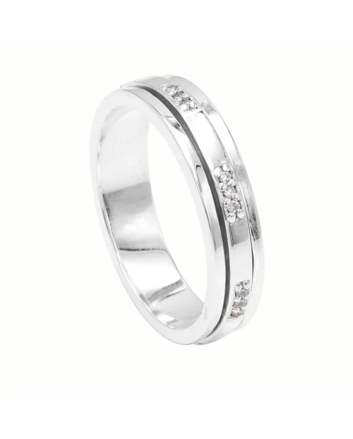 Swarovski Crystal Spinner Ring – 925 Sterling Silver Handmade Jewelry