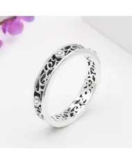 Swarovski Crystal Band Ring – 925 Sterling Silver Handmade Jewelry