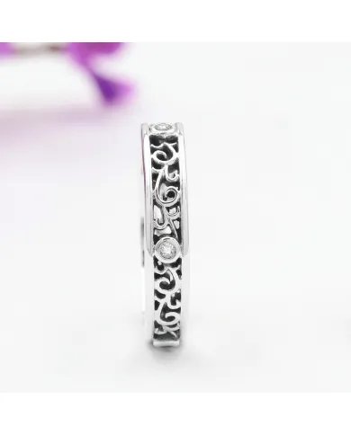 Swarovski Crystal Band Ring – 925 Sterling Silver Handmade Jewelry