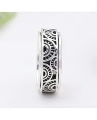 925 Sterling Silver Oxidized Spinner Ring - Fidget & Anxiety Jewelry