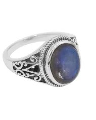 Amethyst Swirl Ring - 925 Sterling Silver Handmade Gemstone Jewelry