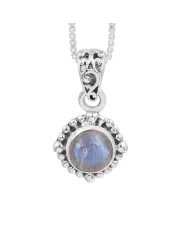 Amethyst Mushroom Pendant – Handmade 925 Sterling Silver Dainty Jewelry