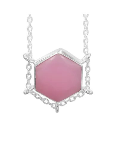 Charming Pink Opal Pendant – Handmade 925 Sterling Silver Jewelry