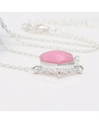 Charming Pink Opal Pendant – Handmade 925 Sterling Silver Jewelry