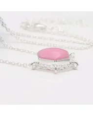 Charming Pink Opal Pendant – Handmade 925 Sterling Silver Jewelry