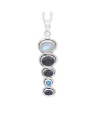 Natural Tabasco Geode & Tourmaline Pendant - 925 Sterling Silver Jewelry