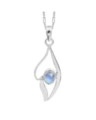 925 Sterling Silver Pink Opal Pendant – Handmade Cabochon Jewelry