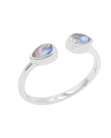 Rainbow Moonstone Ring - 925 Sterling Silver Handmade Gemstone Jewelry