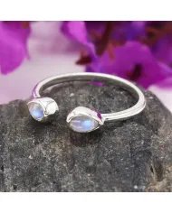 Rainbow Moonstone Ring - 925 Sterling Silver Handmade Gemstone Jewelry